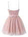Abito in tulle con fiocco e spalline sottili anni '70
