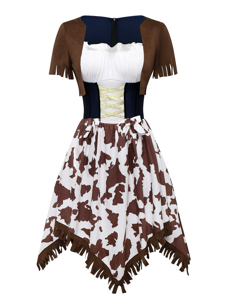 Costume da cowgirl western con frusta anni '40
