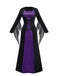 Completo costume da strega gotica con lacci anni '70