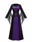 Completo costume da strega gotica con lacci anni '70