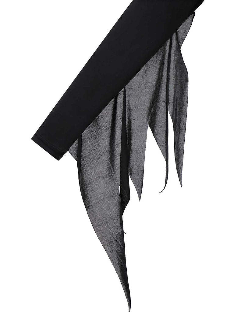 Completo costume da strega gotica con lacci anni '70