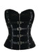 Top corsetto punk con borchie nero anni '80