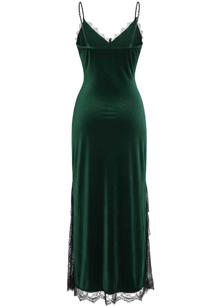 Camicia da notte in pizzo di velluto anni '60