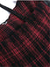 Abito corsetto in pelle quadri punk gotico anni '80