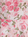 Abito Rosa Anni '50 Rose con Scollo Tondo e Cintura