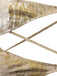 Abstract art piece with gold and beige colors on a white background