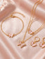 Set Collana e Bracciale e Orecchini con Farfalle e Strass