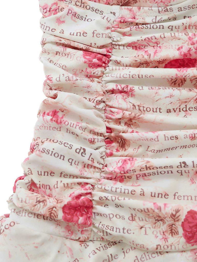 [Prevendita] Costumi con Gonna Rose Arricciato Scollo all'americana Anni '50