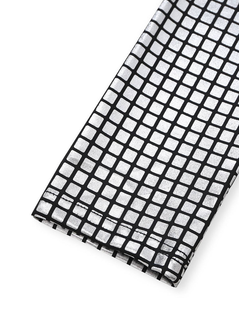 Black and white checkered fabric on a white background
