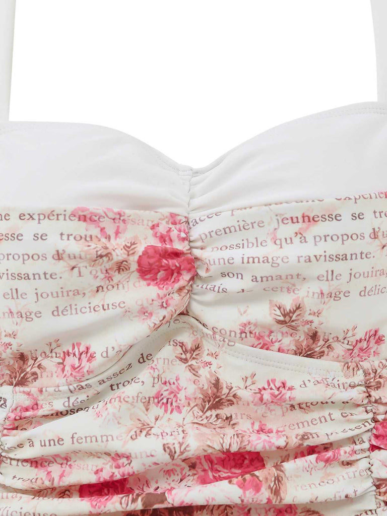 [Prevendita] Costumi con Gonna Rose Arricciato Scollo all'americana Anni '50