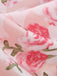 Abito Rosa Anni '50 Rose con Scollo Tondo e Cintura