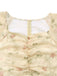 [Prevendita] Abito Verde Salvia Anni '30 in Chiffon con Farfalla e Maniche a Volant