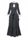 Completo a righe stile Nightmare Before Christmas nero anni '40