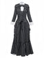 Completo a righe stile Nightmare Before Christmas nero anni '40