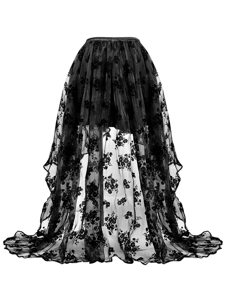 Gonna nera di Halloween Steampunk Hilo