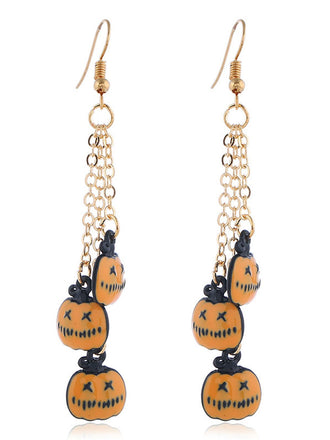 Orecchino di Halloween con zucca degli anni '50