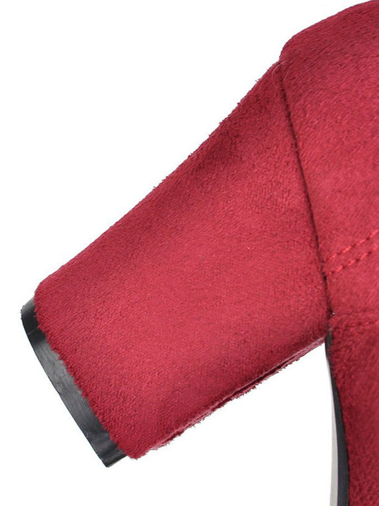 Scarpe retrò con lacci e tacco spesso