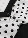Abito svasato patchwork a pois anni '50