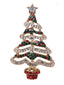 Spilla di strass con alberi di Natale retrò