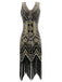 Abito Flapper con paillettes oro anni '20