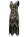 Abito Flapper con paillettes oro anni '20