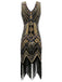 Abito Flapper con paillettes oro anni '20