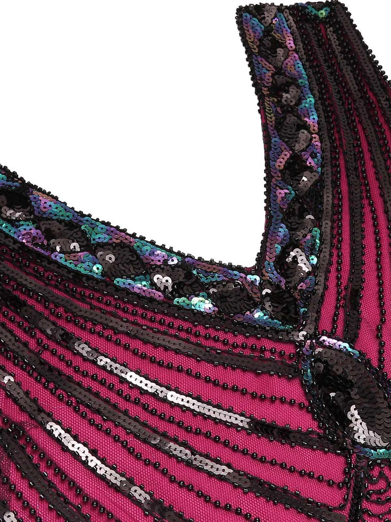 Vestito con paillettes flapper anni '20