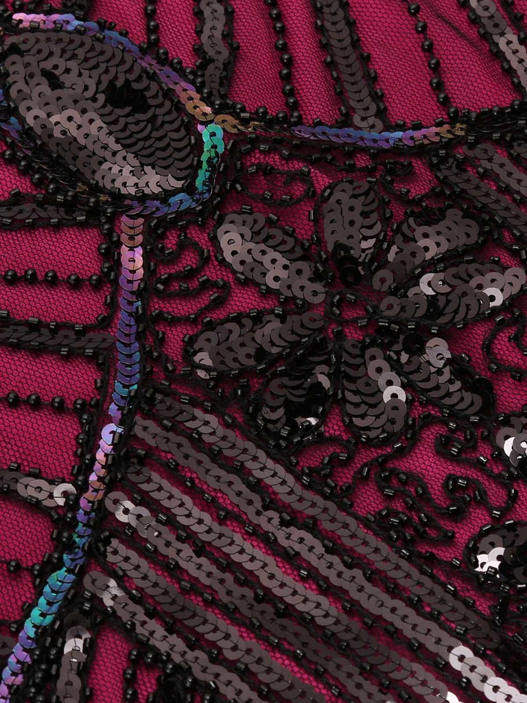 Vestito con paillettes flapper anni '20