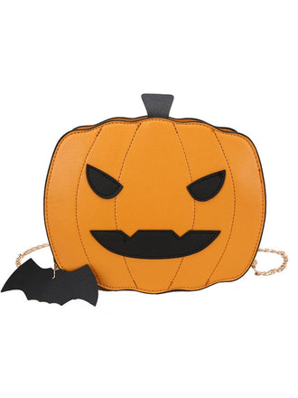 Borsa a tracolla con zucca di Halloween retrò