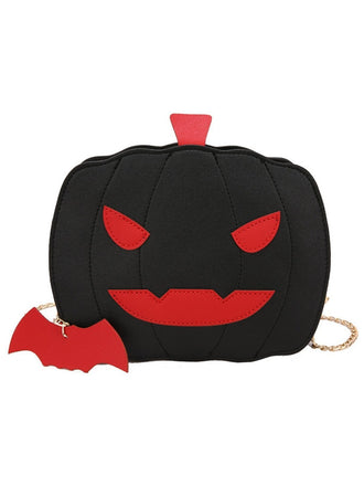 Borsa a tracolla con zucca di Halloween retrò