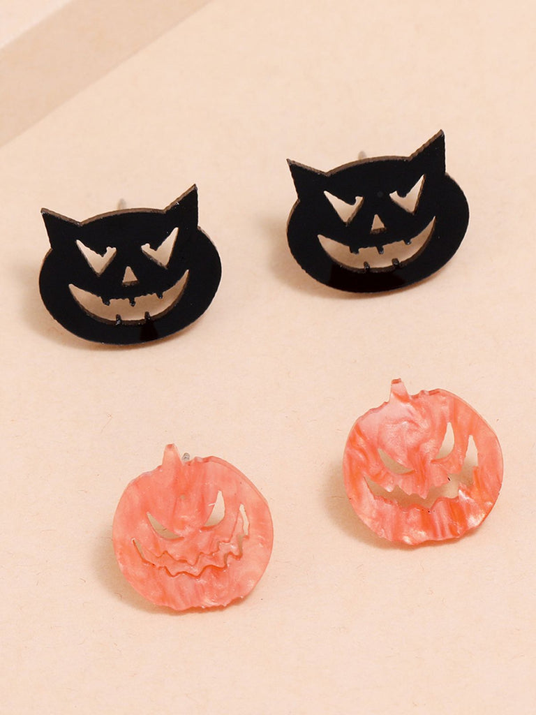 Orecchino demone zucca di Halloween retrò