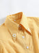 Vestito giallo con cintura scozzese anni '50