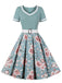 Abito Swing Patchwork Floreale anni '50