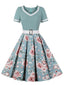 Abito Swing Patchwork Floreale anni '50
