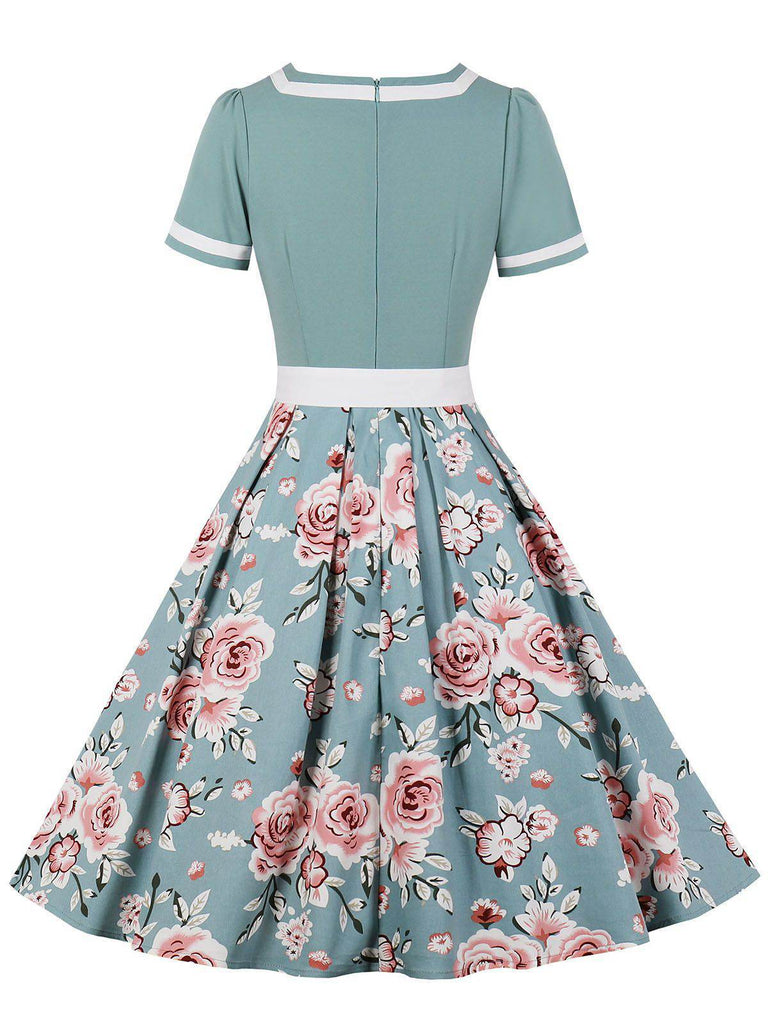 Abito Swing Patchwork Floreale anni '50