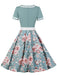 Abito Swing Patchwork Floreale anni '50
