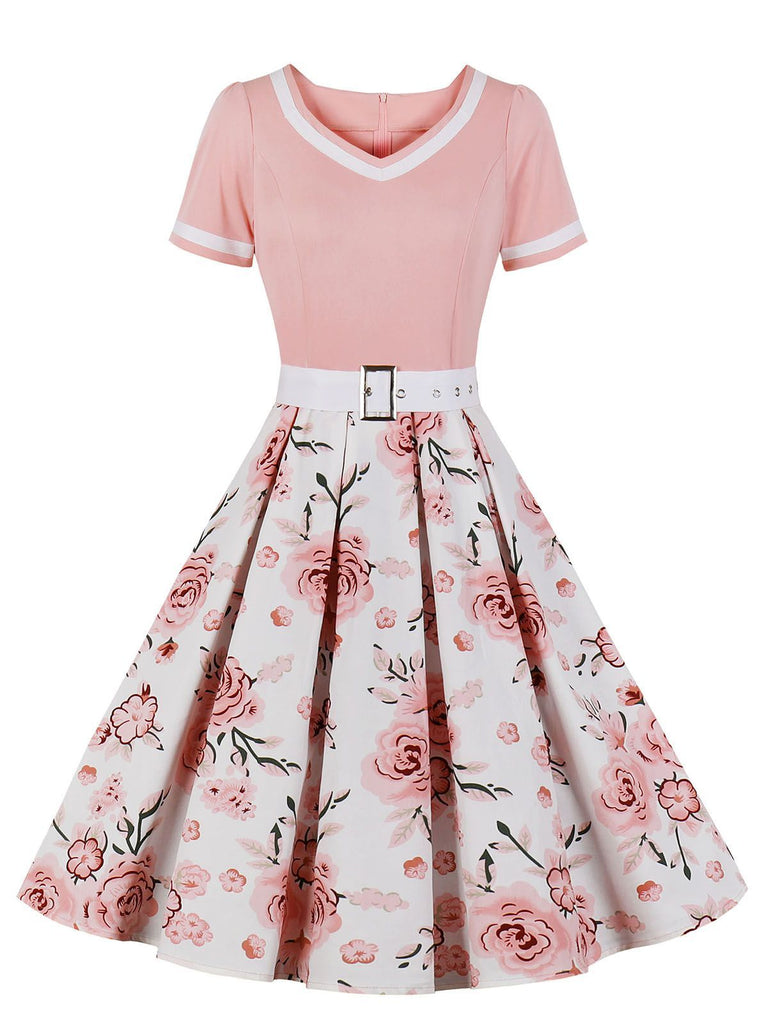 Abito Swing Patchwork Floreale anni '50