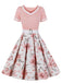 Abito Swing Patchwork Floreale anni '50