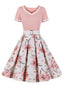Abito Swing Patchwork Floreale anni '50