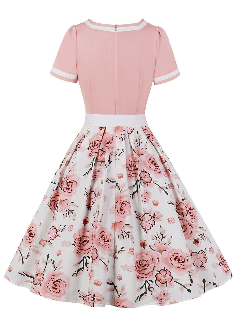 Abito Swing Patchwork Floreale anni '50
