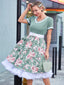 Abito Swing Patchwork Floreale anni '50