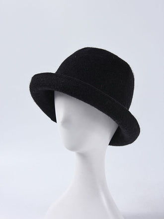 Cappello da pescatore in lana tinta unita retrò