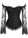 Corsetto patchwork di pizzo steampunk di Halloween