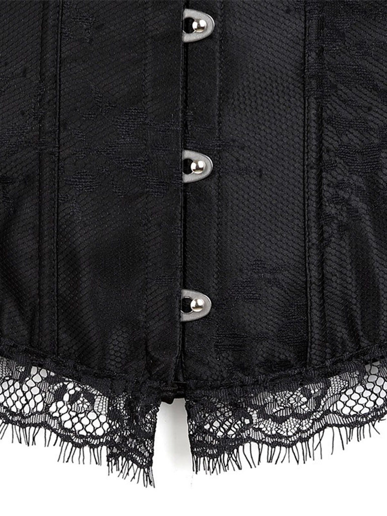 Corsetto patchwork di pizzo steampunk di Halloween