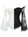 Corsetto patchwork di pizzo steampunk di Halloween