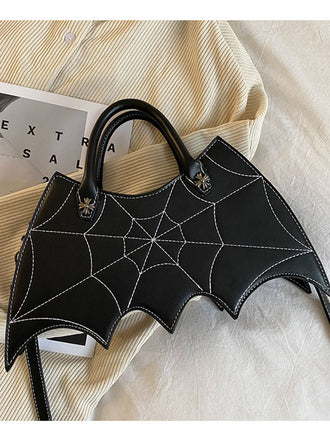 Borsa nera retrò con ragno di Halloween