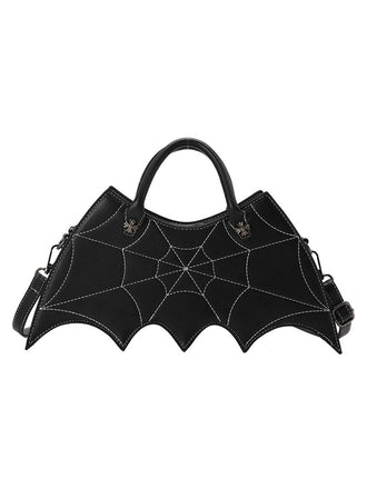Borsa nera retrò con ragno di Halloween