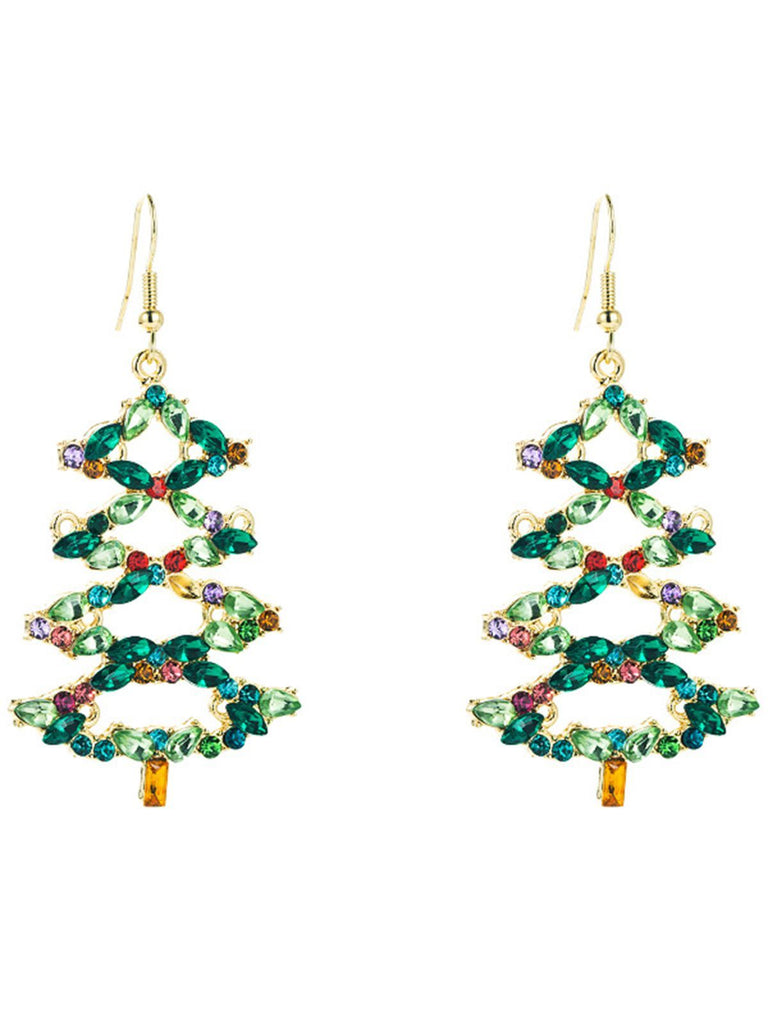 Orecchini in lega di albero di Natale retrò