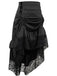 Gonna con volant gotica in pizzo solido di Halloween