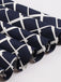Gonna svasata con cintura scozzese blu navy anni '50